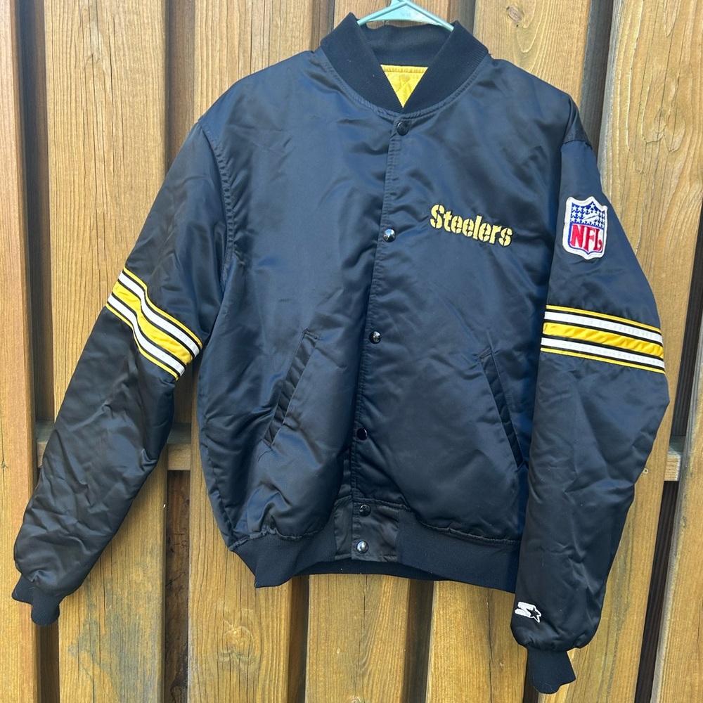 Pittsburgh Steelers Vintage Satin Bomber Starter Jacket